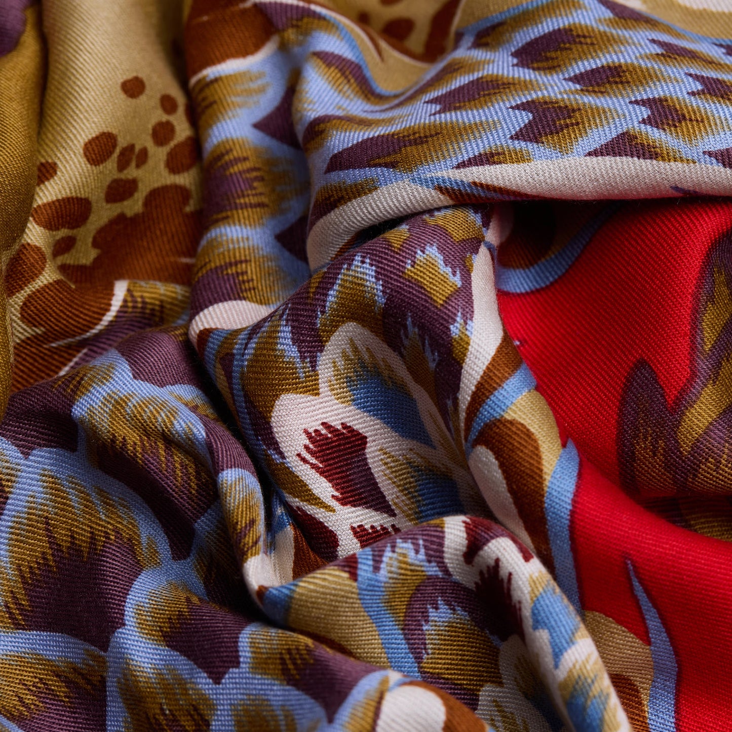 Carré 100 - Croco - Rouge